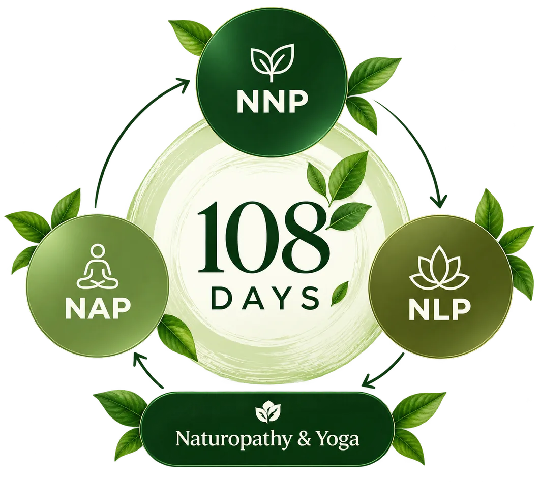 108 Days: NNP, NLP and NAP, through Naturopathy and Yoga