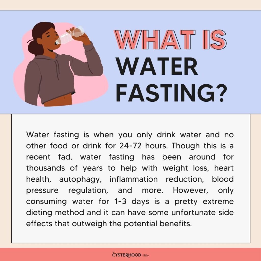what is water fasting written in bold letter
